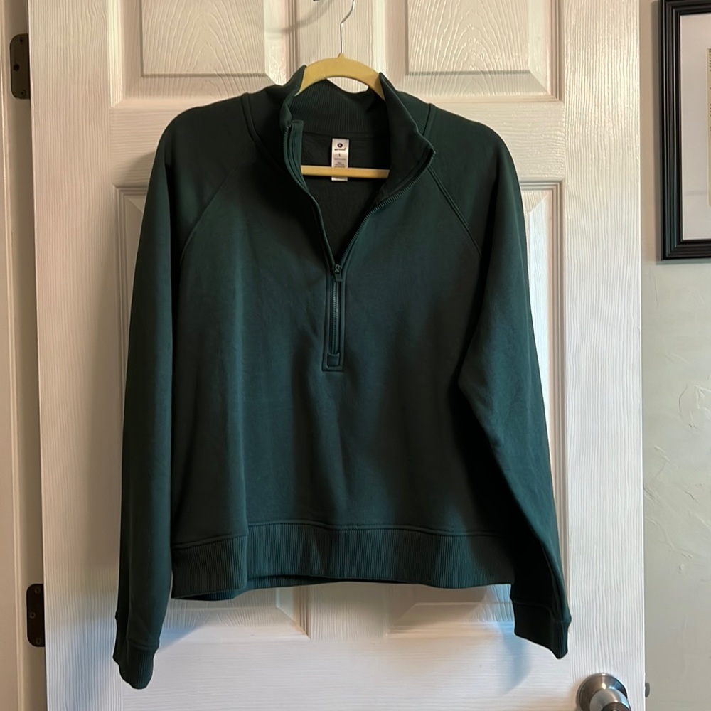 90 degrees by reflex half zip sweatshirt size large, nwt